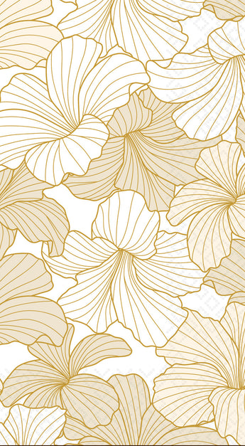 White Hibiscus Gold | Guest Towel Napkins