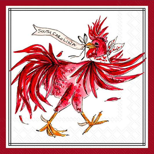 Garnet Gamecock | Cocktail Napkins