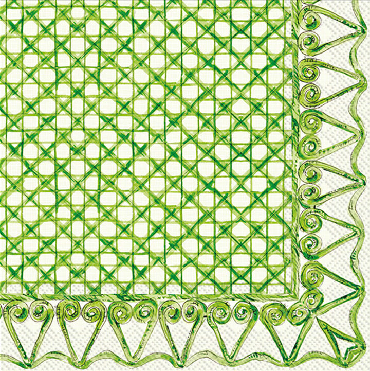 Green Botanical Cane | Cocktail Napkins