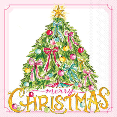 Vintage Ornaments and Tree | Cocktail Napkins