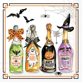 Halloween Bottles | Cocktail Napkin