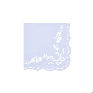 Rococo Blue Small Napkins (x 16)