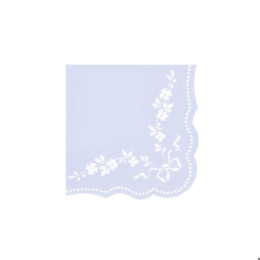 Rococo Blue Small Napkins (x 16)
