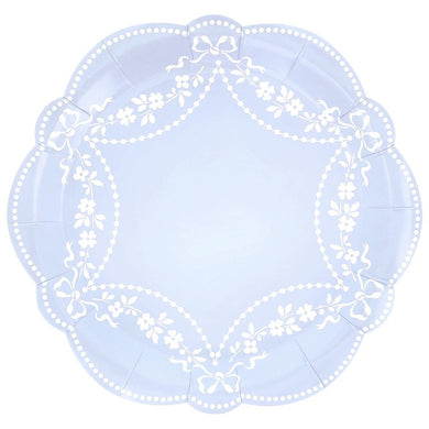 Rococo Blue Dinner Plates (x 8)
