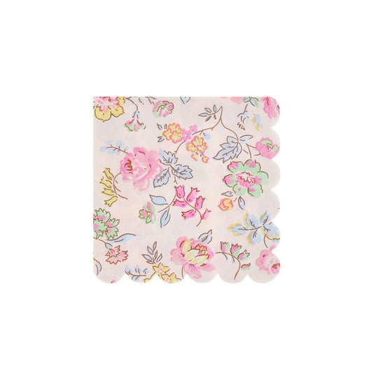 Pink Chintz Small Napkins (x 16)