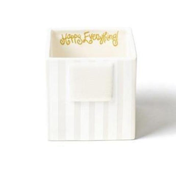 Small Nesting Cube | White Stripe