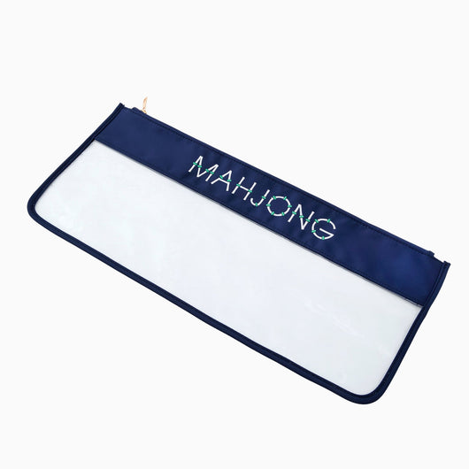 Mahjong Tile Bag • Navy Bamboo