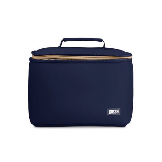 Neoprene Small Train Case | Navy + Khaki
