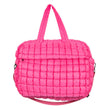 Quilted Weekender Bag | Hot Pink