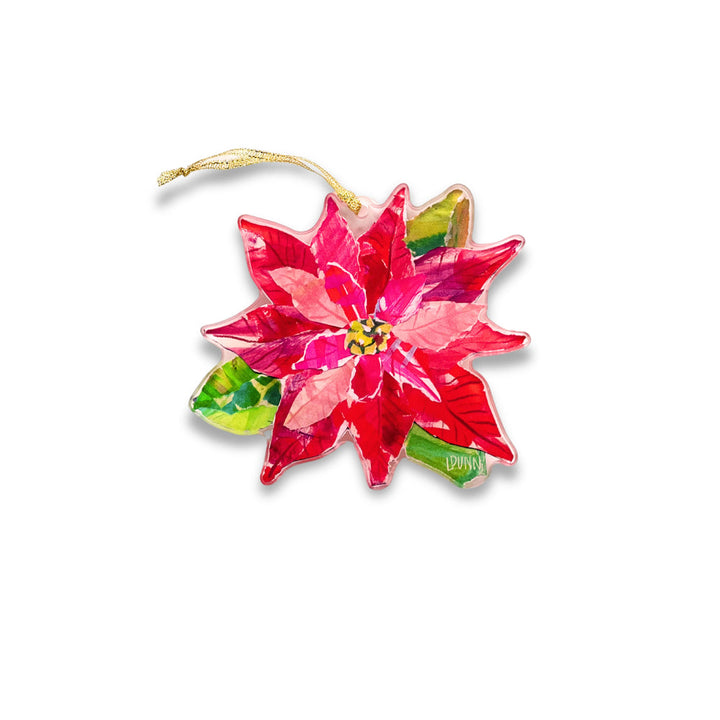 Acrylic Ornament | Poinsettia