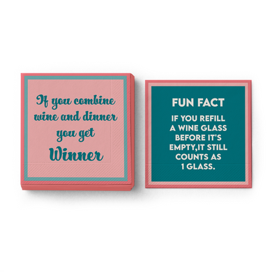 Drinks on Me Napkin | Refill Wine