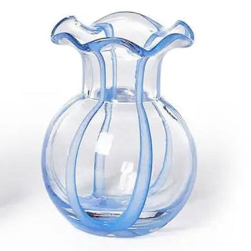 Ruffled Ribbon Vase | Blue