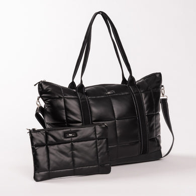 Triple Advisor Travel Bag Black Box Quilted