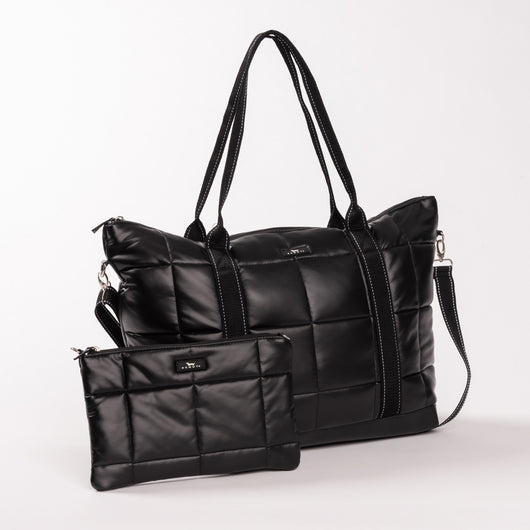 Triple Advisor Travel Bag Black Box Quilted
