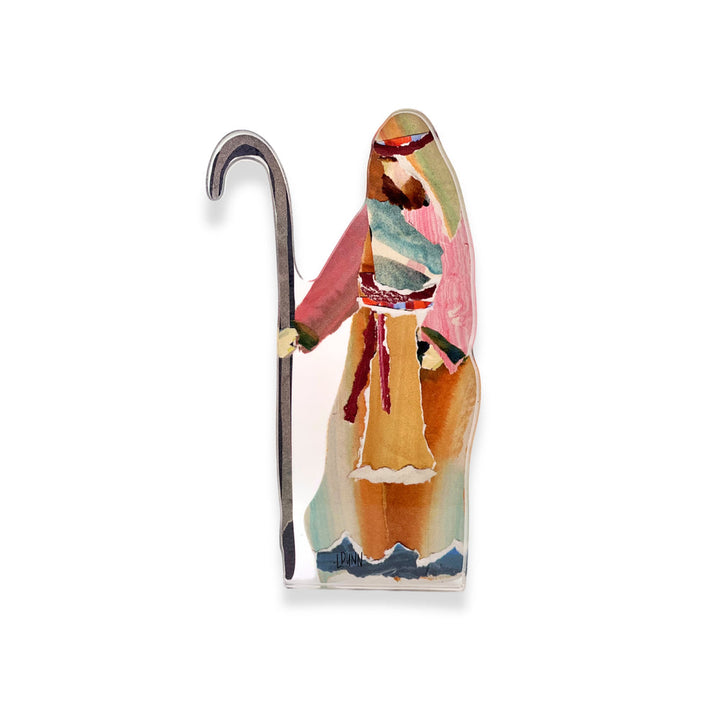 Acrylic Nativity Shepherd | Pink Bitty