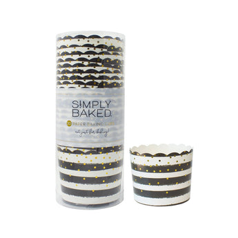 Large Baking Cup | Black Confetti