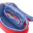 Neoprene Small Train Case | Coral Red + Periwinkle