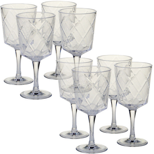 Diamond Acrylic All Purpose Goblet | Clear