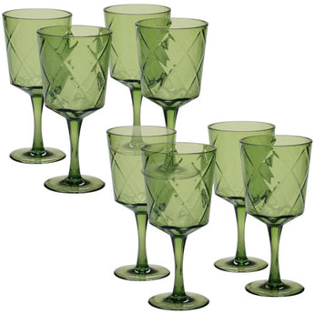 Diamond Acrylic All Purpose Goblet | Green