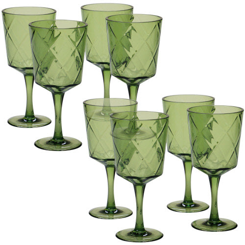 Diamond Acrylic All Purpose Goblet | Green