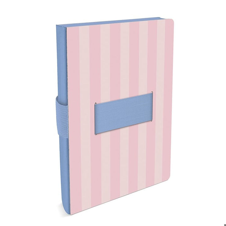 Pink Stripes Casey Notebook with Phone Loop
