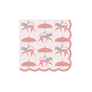 Leopard on Parade Scalloped Beverage Napkins