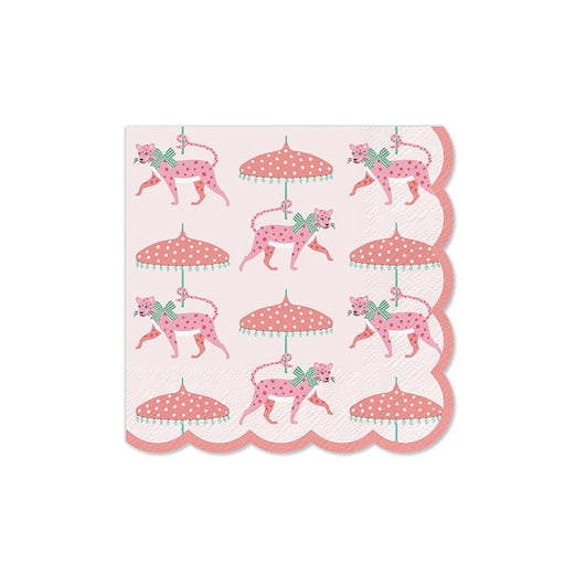 Leopard on Parade Scalloped Beverage Napkins