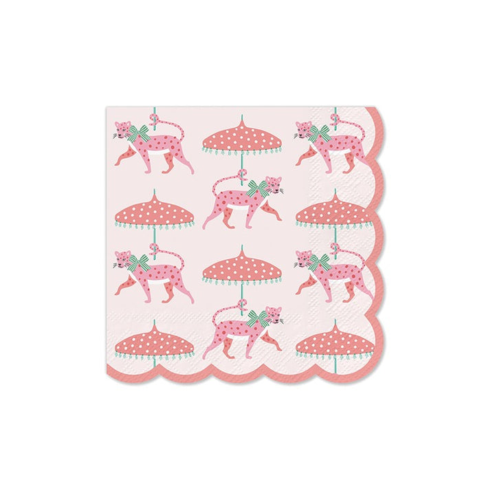Leopard on Parade Scalloped Beverage Napkins