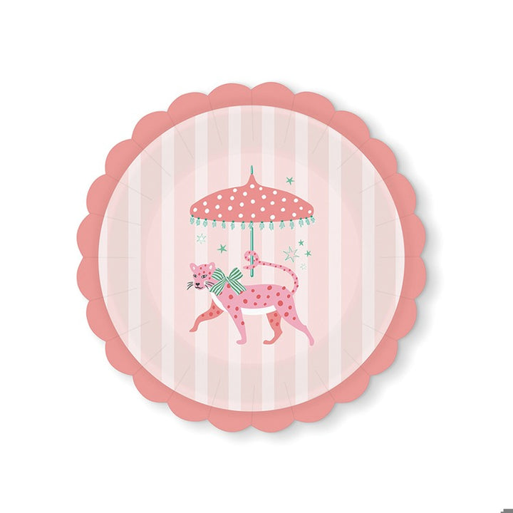 Leopard on Parade Scalloped Dessert Plates