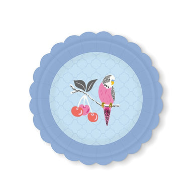 Birds in the Cherry Tree Scalloped Dessert Plates