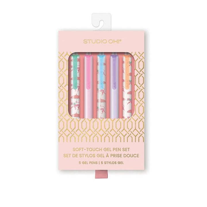 Leopard on Parade Soft-Touch Gel Pen Set