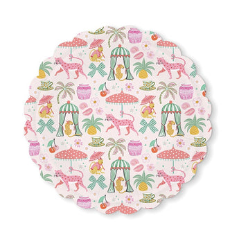 Leopard on Parade Scalloped Lunch Plates