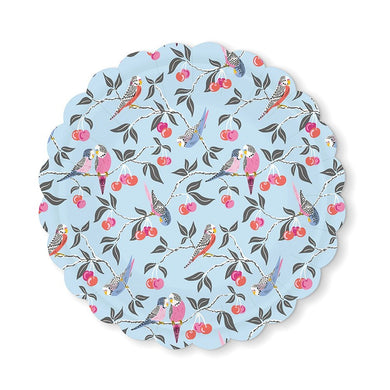 Birds in the Cherry Tree Scalloped Lunch Plates