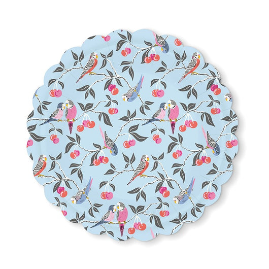 Birds in the Cherry Tree Scalloped Lunch Plates