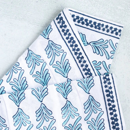 Palmetto Table Throw | Blue