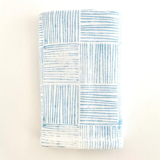 Striped Table Throw | Uniform Blue