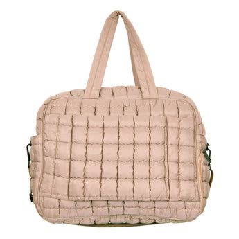 Quilted Weekender Bag | Tan