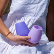 Fegg Stemless Glasses | Tanzanite + Amethyst