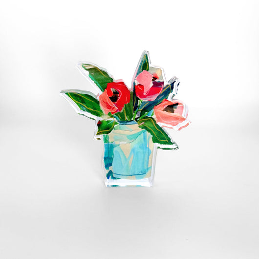 Timeless Tulips Acrylic Block | Large