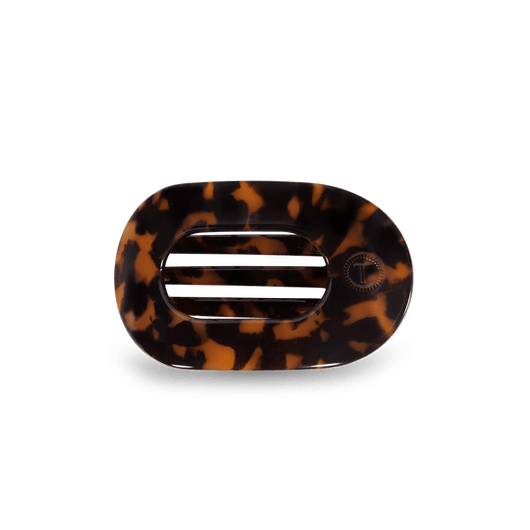 Small Flat Round Clip | Tortoise