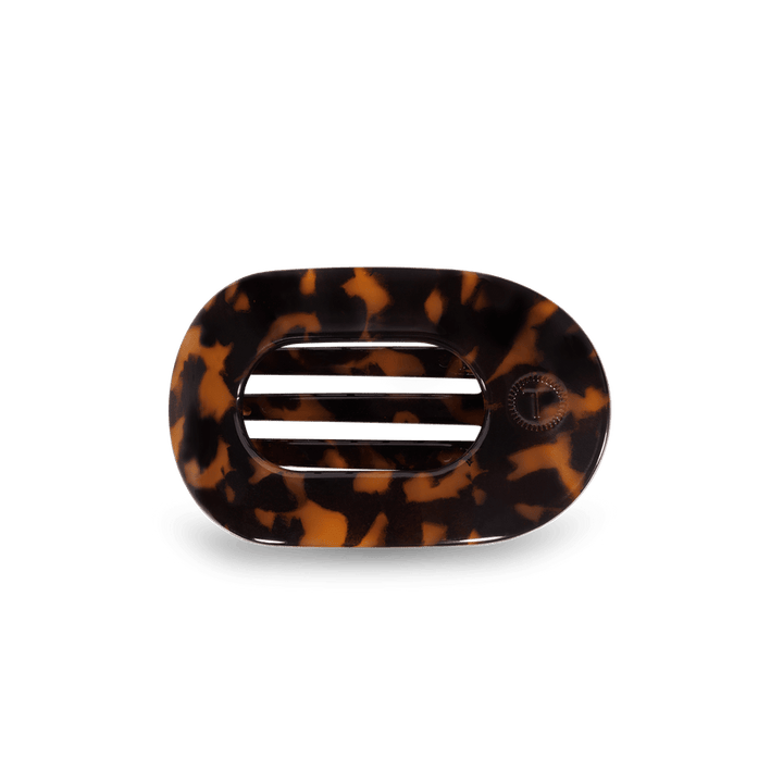 Small Flat Round Clip | Tortoise