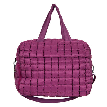 Quilted Weekender Bag | Plum