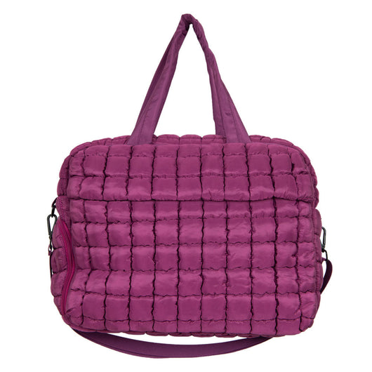 Quilted Weekender Bag | Plum