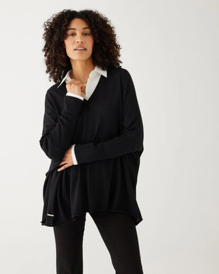 Catalina V-Neck Sweater | Black