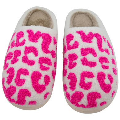 Slippers | Hot Pink Leopard