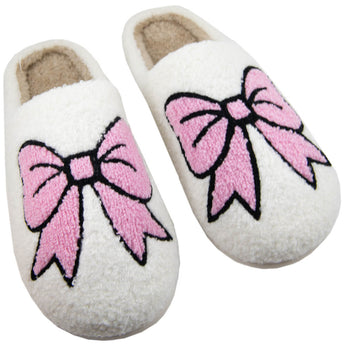 Pink Bow Slippers