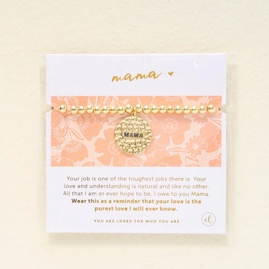 Gold Sentiment Charm Bracelet | Mama