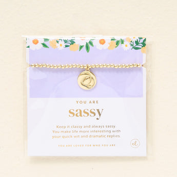 Gold Trait Charm Bracelet | Sassy