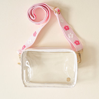 Embroidered Bag Strap | Pink