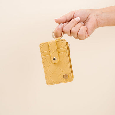 Woven Keychain Wallet | Mustard